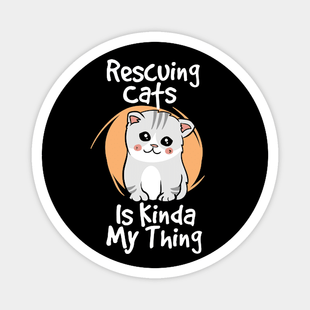 Cute Rescuing Cat Adoption Magnet by dilger